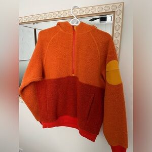 Outdoor voices half zip with hood and front pocket